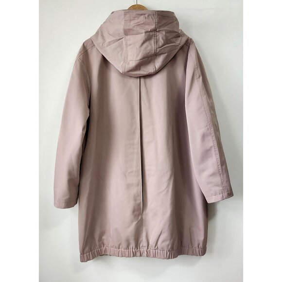 Windsmoor Beige Hooded Midi Length Fall Coat Timeless Fashion Large Pockets NWOT - Picture 6 of 16